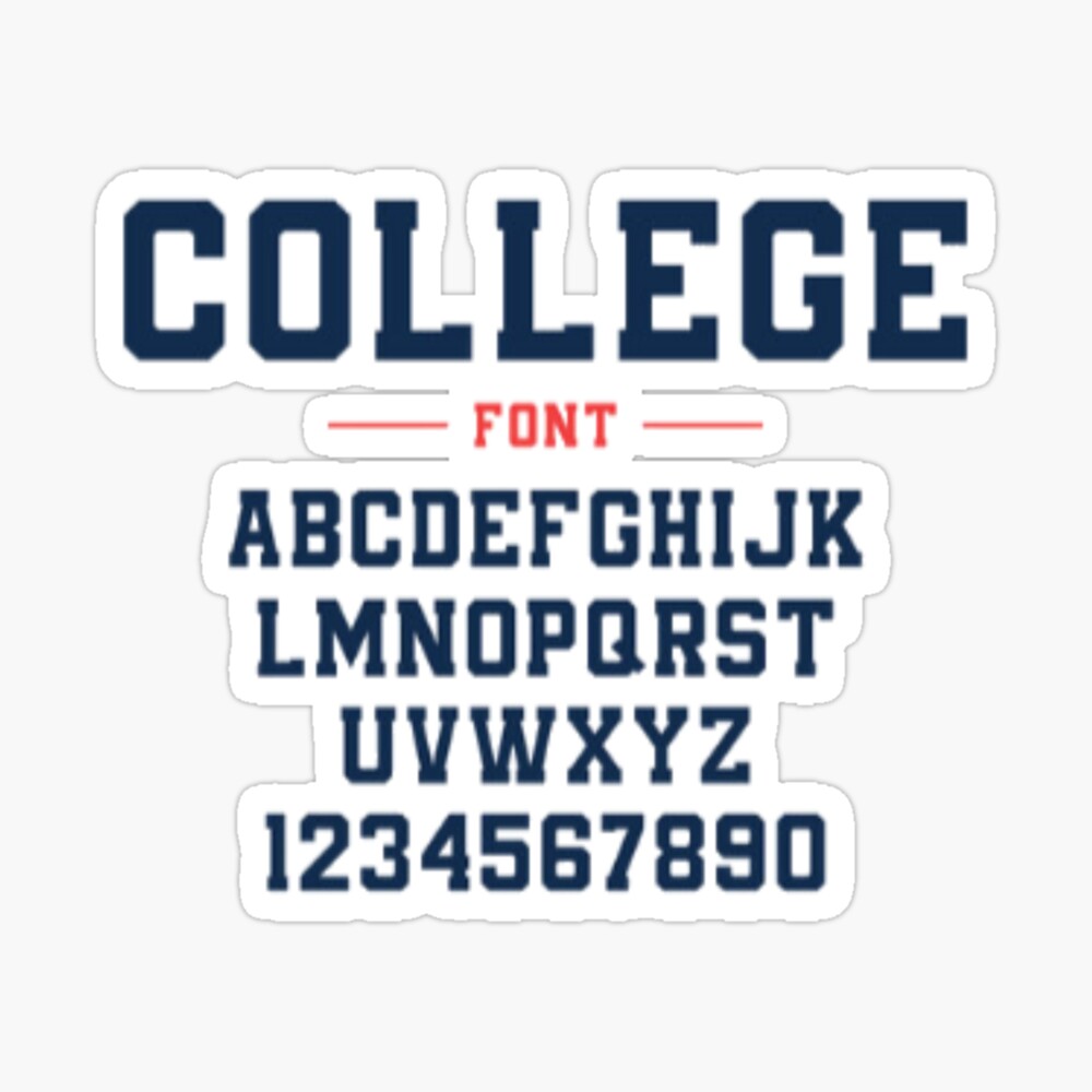 Classic College Font. Vintage Sport Font In American Style For Football,  Baseball Or Basketball Logos And T-shirt. College And Varsity Style Font,  Tackle Twill. Vector Royalty Free SVG, Cliparts, Vectors, and Stock