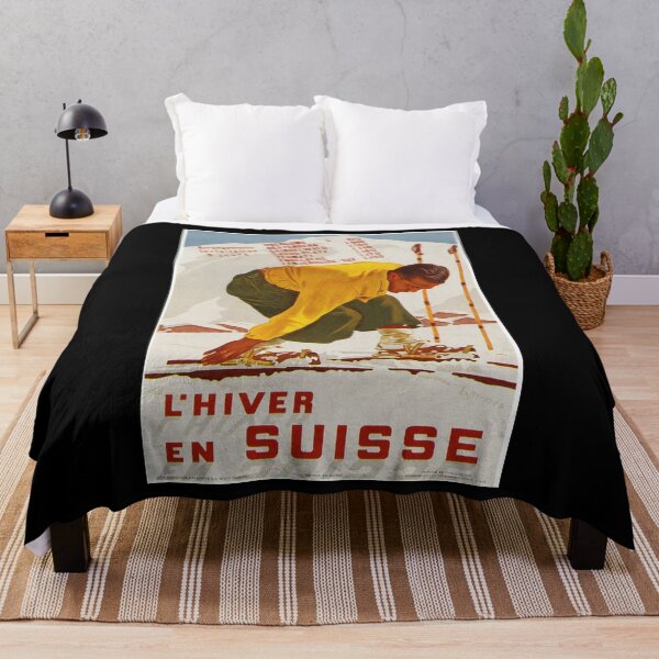 Item preview, retro Hiver en Suisse designed and sold by CorasPosters.