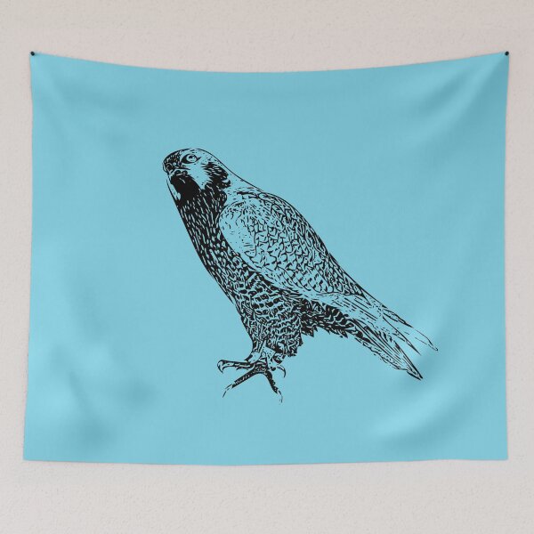 Item preview, Peregrine Falcon Black Print designed and sold by designsasstultd.