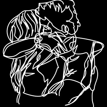 Contemporary Aesthetic Continuous Line Drawing, Romantic Couple
