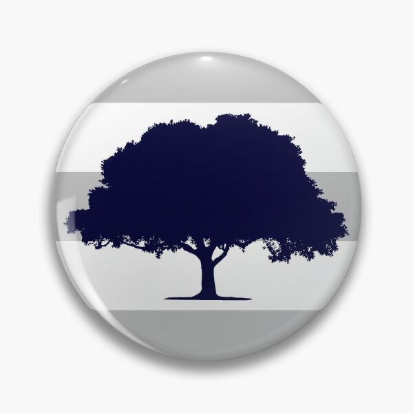 Item preview, Navy Blue Oak Tree On Silver Gray Stripes designed and sold by rewstudio.