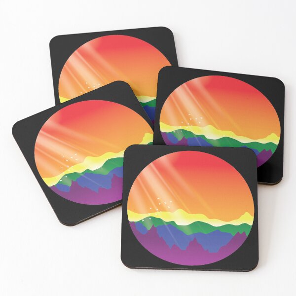Item preview, Rainbow Sunrise Mountains Landscape designed and sold by Pridish.