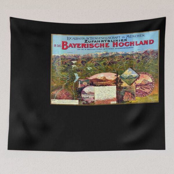 Artikelvorschau, retro Bayerische Hochland entworfen und verkauft von CorasPosters.