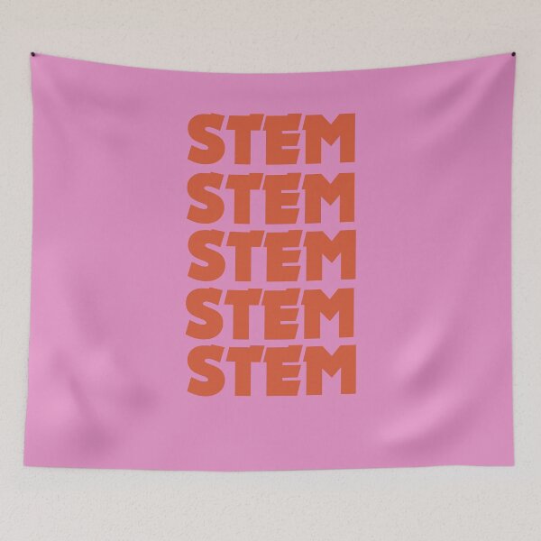 Item preview, STEM pink red repeat designed and sold by Shujii.