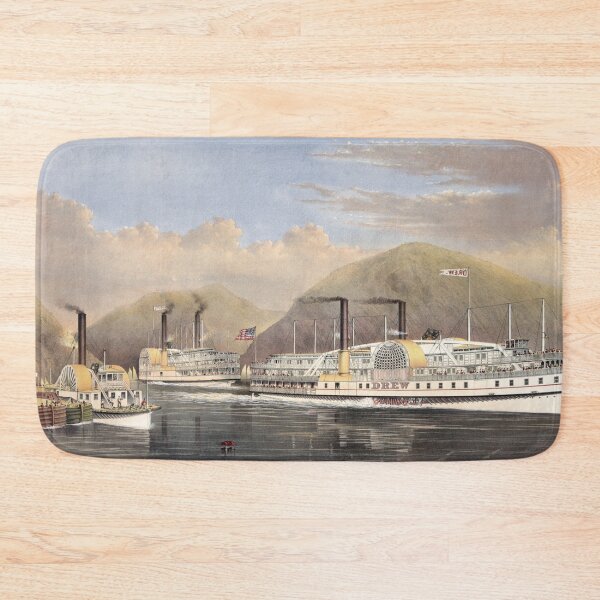 Item preview, American Steamboats On The Hudson - Passing The Highlands - 1874 designed and sold by warishellstore.