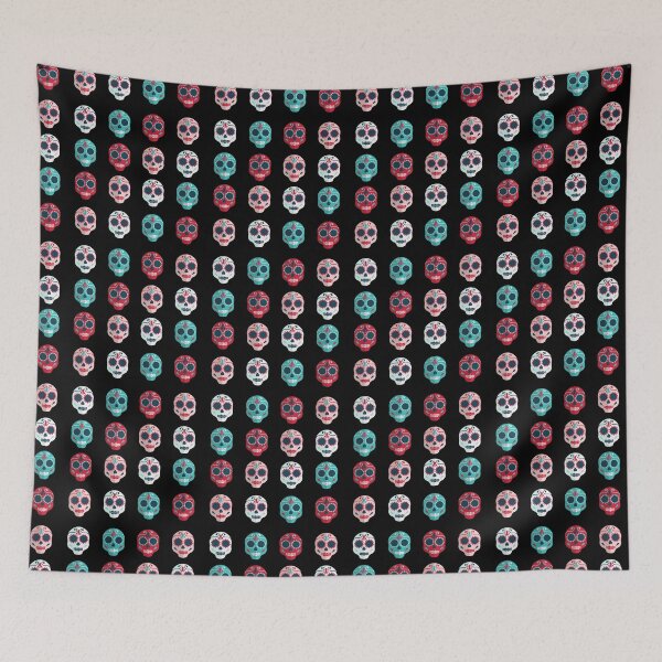 Item preview, Mexican Sugar Skulls Black Pattern designed and sold by 2MdesignStore.