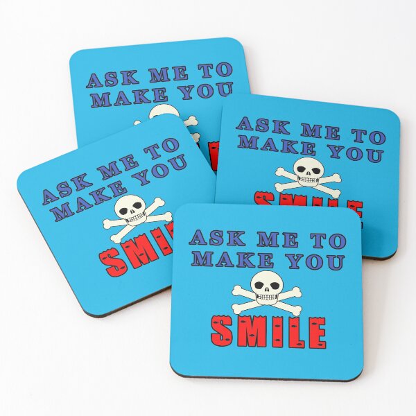 Item preview, Ask Me To Make You Smile Scull and Cross Bones designed and sold by KeysTreasures.