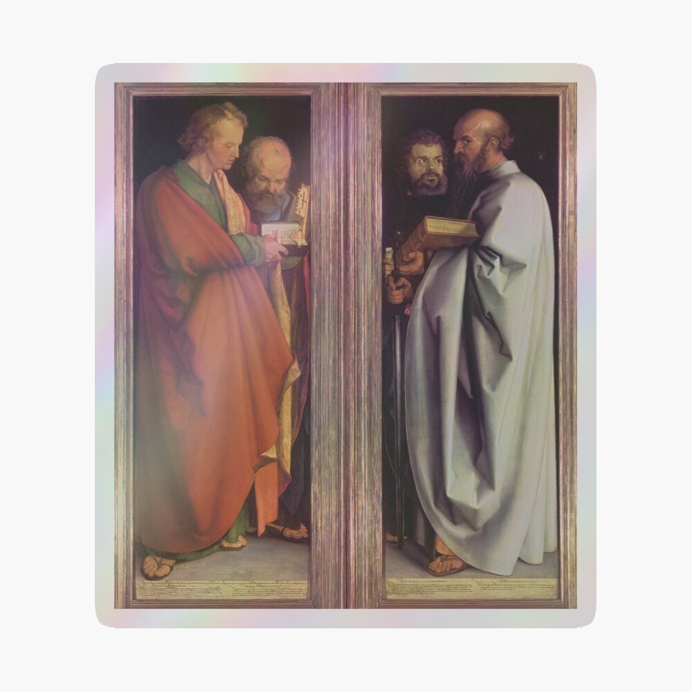 Albrecht Durer exhibition poster - The four Apostles - German renaissance - cheapest bible - museum print - 1968