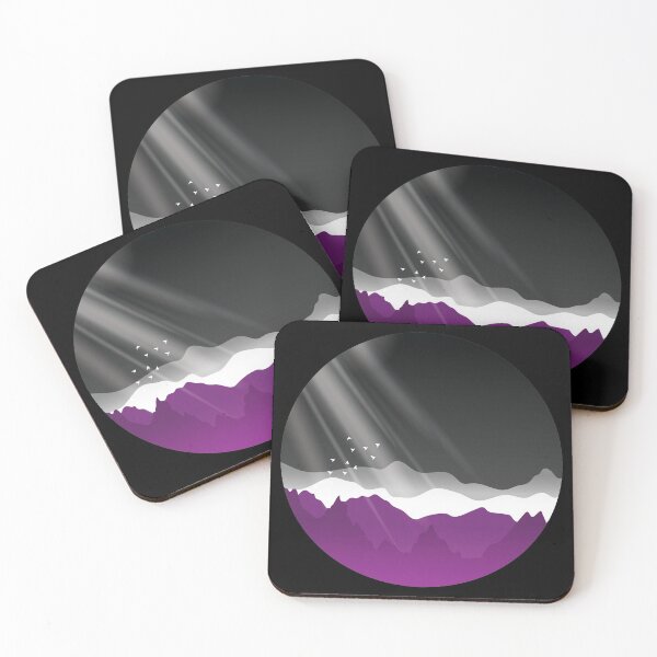 Item preview, Asexual Sunrise Mountains Landscape designed and sold by Pridish.