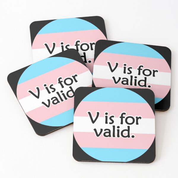 Item preview, V is for VALID Trans Pride Flag designed and sold by QueerShop.
