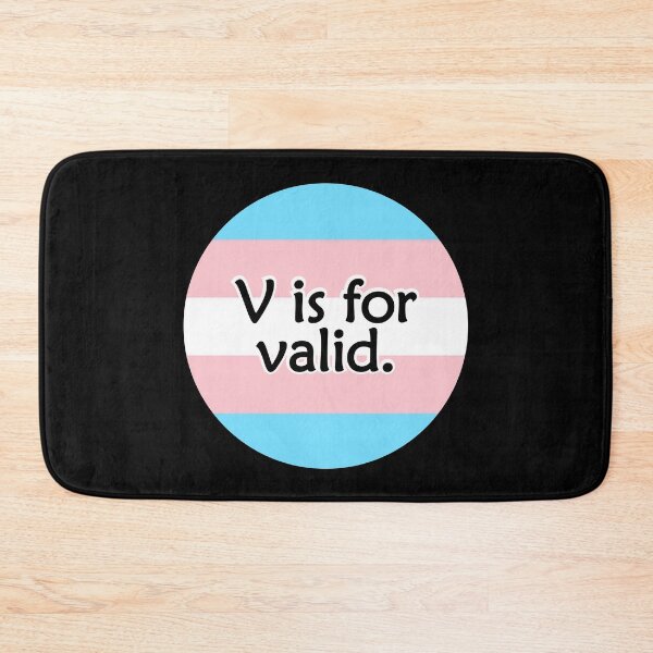 Item preview, V is for VALID Trans Pride Flag designed and sold by QueerShop.
