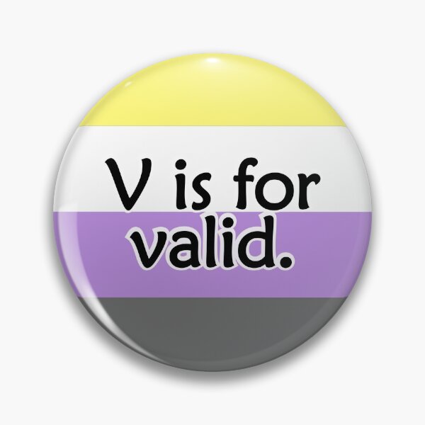 Item preview, V is for VALID Non-Binary Pride Flag designed and sold by QueerShop.