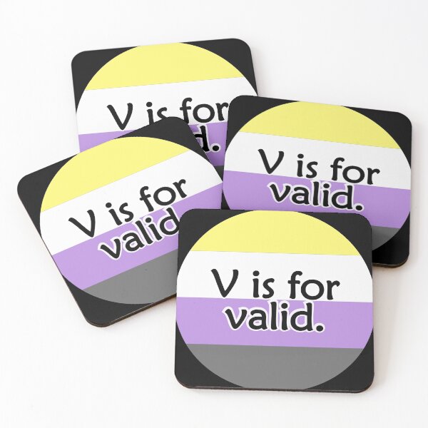 Item preview, V is for VALID Non-Binary Pride Flag designed and sold by QueerShop.