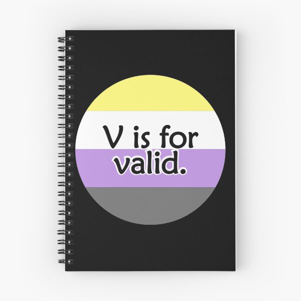 Item preview, V is for VALID Non-Binary Pride Flag designed and sold by QueerShop.
