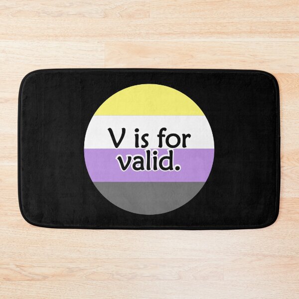 Item preview, V is for VALID Non-Binary Pride Flag designed and sold by QueerShop.
