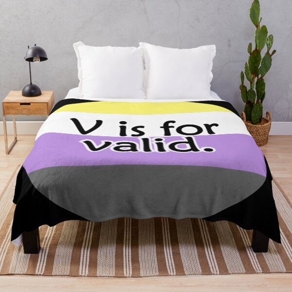 Item preview, V is for VALID Non-Binary Pride Flag designed and sold by QueerShop.
