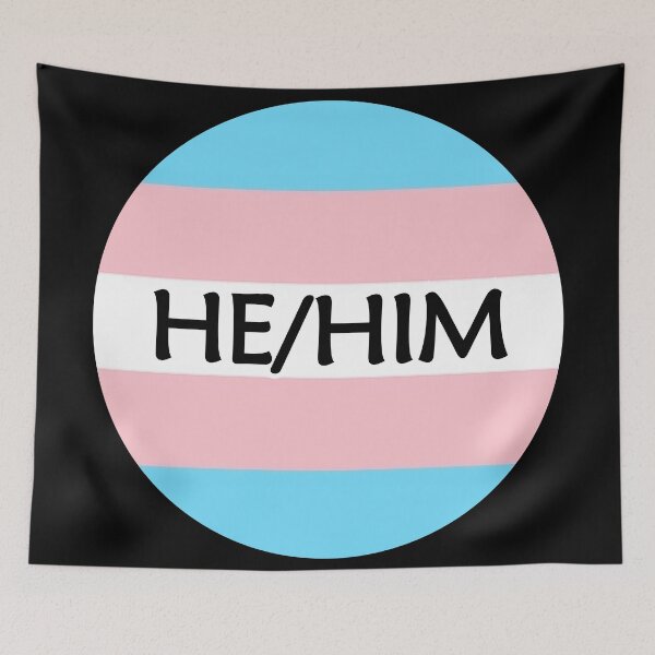 Item preview, Pronouns Tag (He/Him) designed and sold by QueerShop.