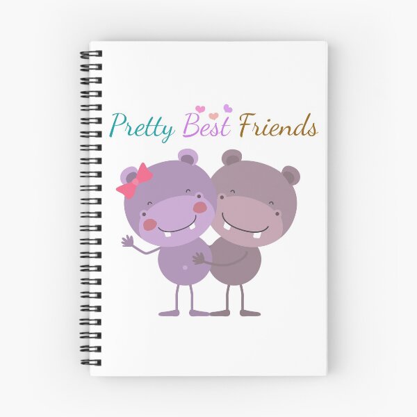 Item preview, TWO PRETTY BEST FRIENDS CUTE FUNNY HIPPOPOTAMUS COUPLE designed and sold by Luxanna85.