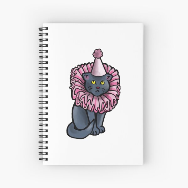 A Sad Cat dressed as a clown Spiral Notebook
