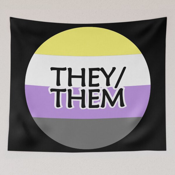 Item preview, Pronouns Tag (They/Them) designed and sold by QueerShop.