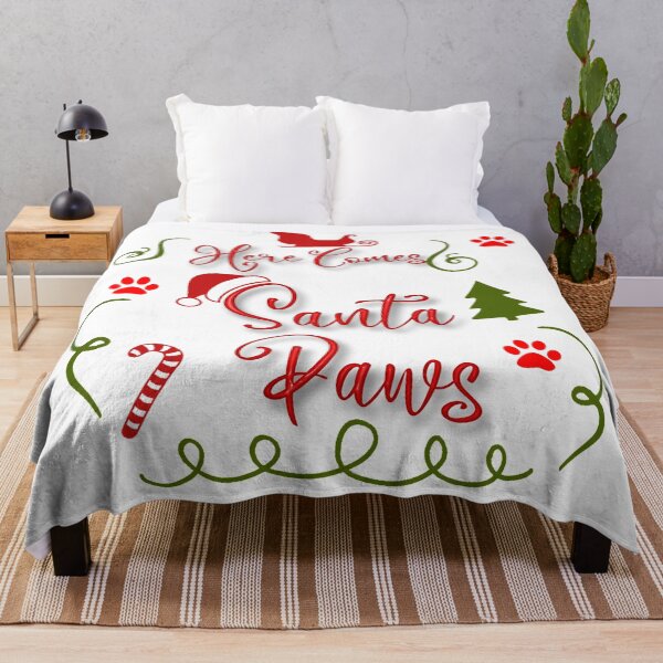 Item preview, HERE COMES SANTA PAWS - CHRISTMAS DOG AND CAT DESIGN designed and sold by Iskybibblle.