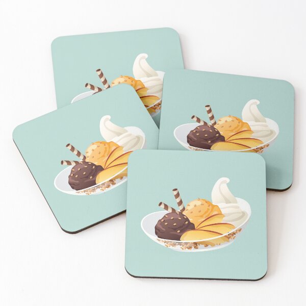 Item preview, Bowl of Chocolate Peach Ice Cream designed and sold by Alicia Chee.