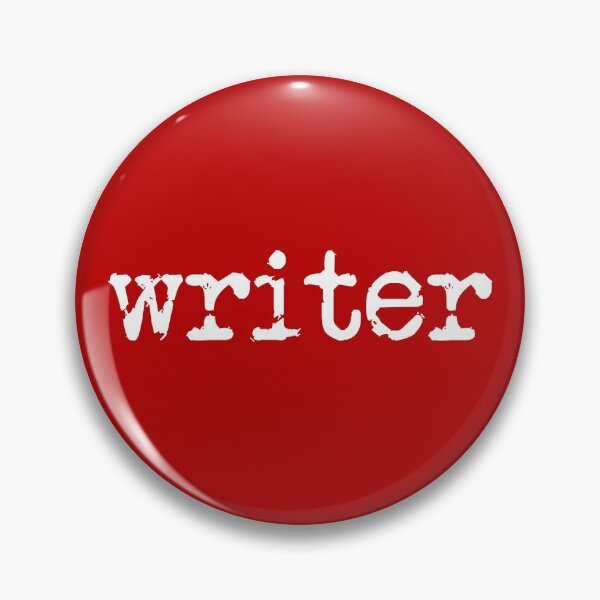 Item preview, writer in white on red designed and sold by TeaRoseWriter.