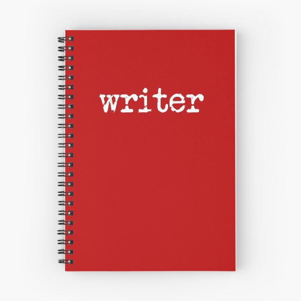 Item preview, writer in white on red designed and sold by TeaRoseWriter.