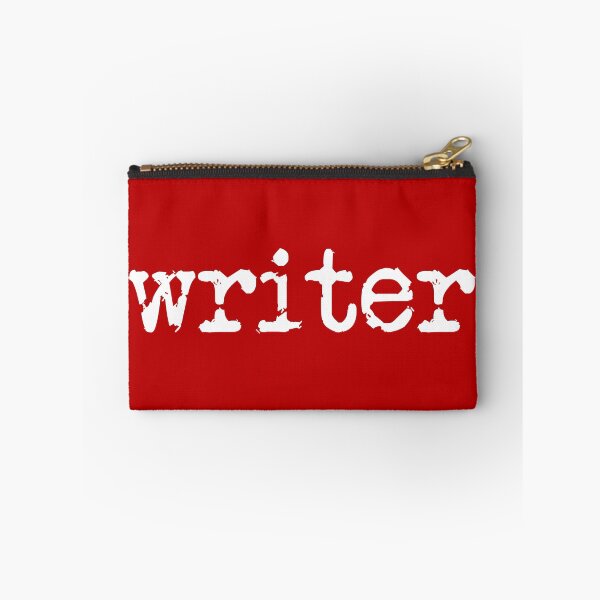 Item preview, writer in white on red designed and sold by TeaRoseWriter.