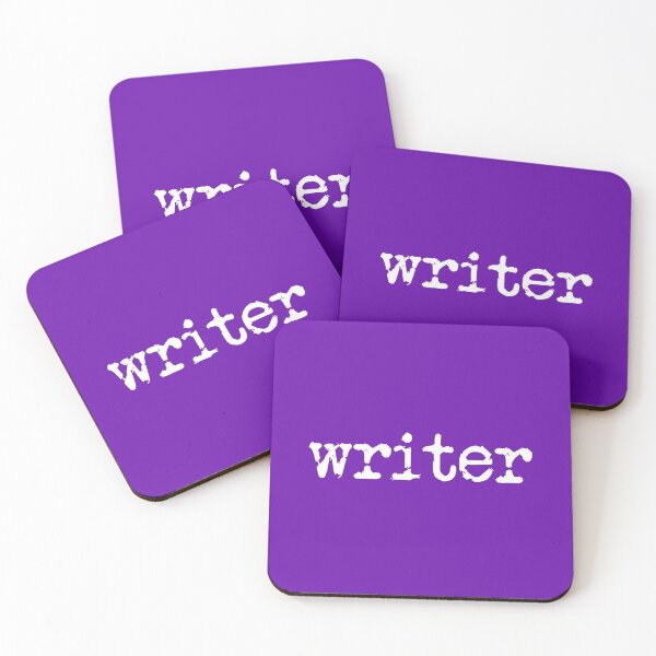 Item preview, writer in white on purple designed and sold by TeaRoseWriter.