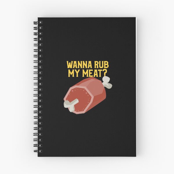 Item preview, Funny BBQ: Wanna Rub My Meat? designed and sold by friendlyspoon.