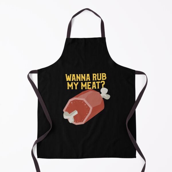 Item preview, Funny BBQ: Wanna Rub My Meat? designed and sold by friendlyspoon.