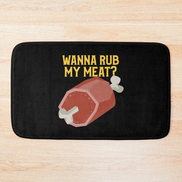 Item preview, Funny BBQ: Wanna Rub My Meat? designed and sold by friendlyspoon.