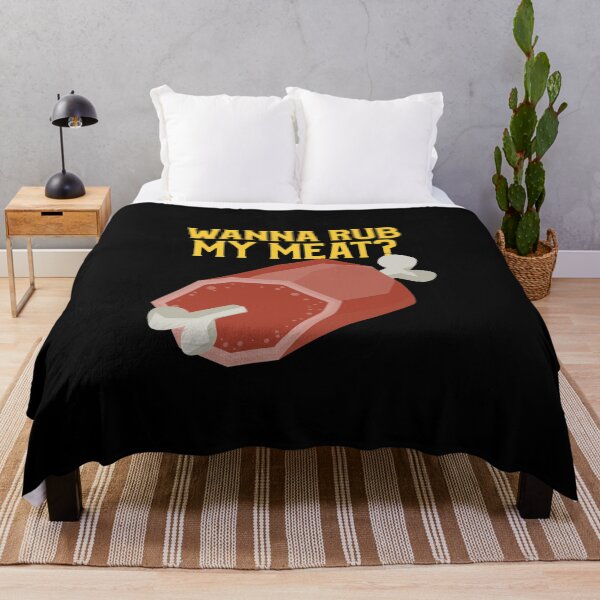 Item preview, Funny BBQ: Wanna Rub My Meat? designed and sold by friendlyspoon.