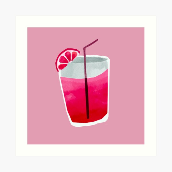Raspberry drink Art Print