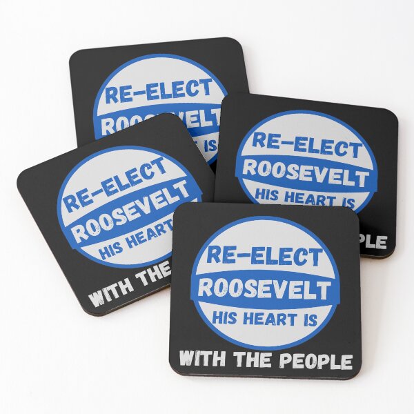Item preview, RE- ELECT ROOSEVELT HIS HEART IS WITH THE PEOPLE designed and sold by Yasdey Rojas.