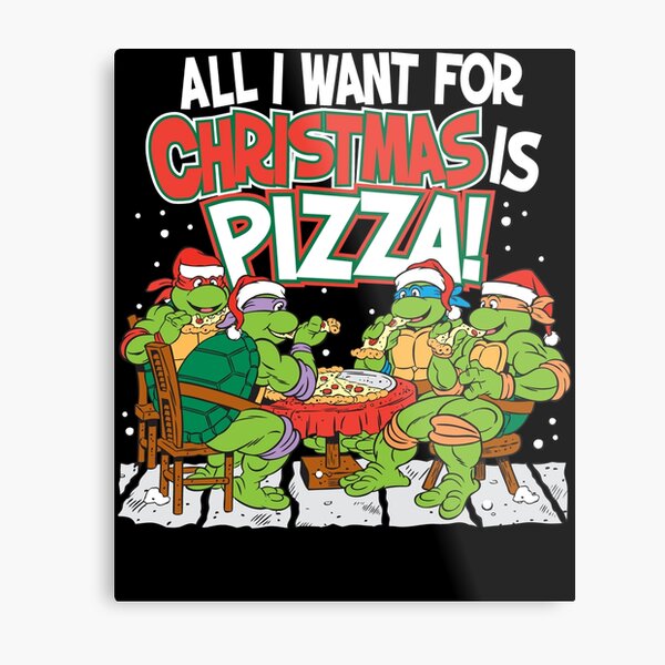 Metallbilder Turtle Pizza Redbubble