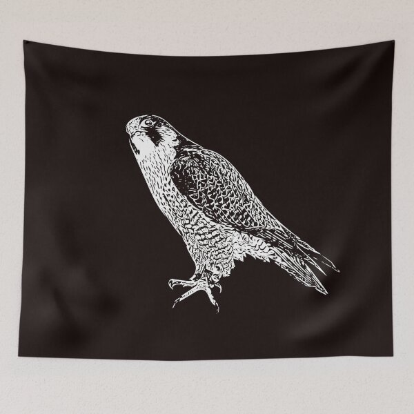 Item preview, Peregrine Falcon White  Print designed and sold by designsasstultd.