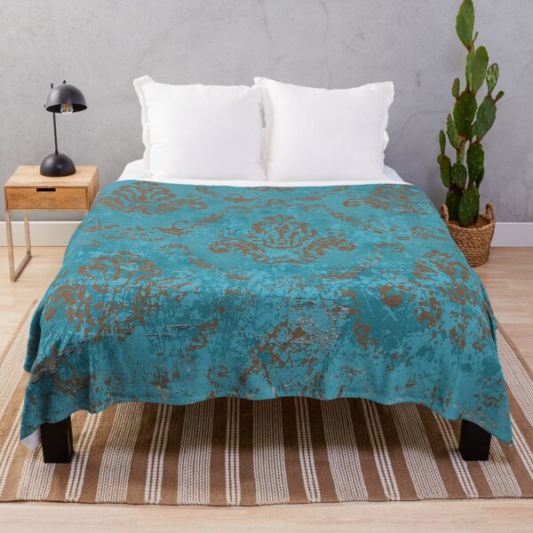 Item preview, Shabby Chic Blue Damask Pattern designed and sold by The Mysterious Domain Alyne Whiteswan Fine Art Prints and Merch.