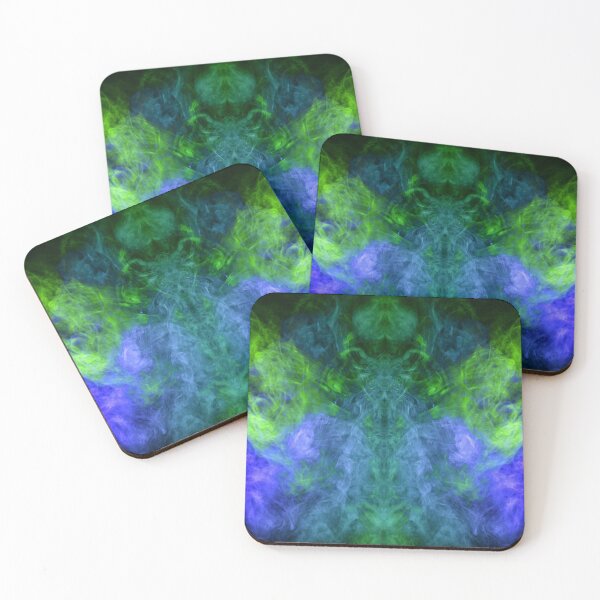 Item preview, Smoke and Mirrors Trippy Blue Green Digital Alien Art designed and sold by Ninjakandy.