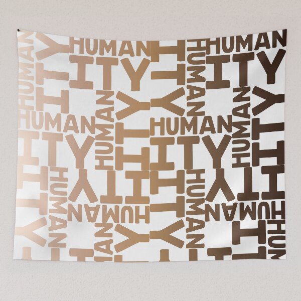 Item preview, Humanity-typographic pattern designed and sold by HeraAndKosmos.