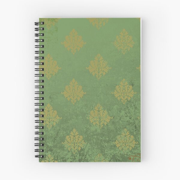 Item preview, Shabby Chic Green Gold Damask Pattern designed and sold by The Mysterious Domain Alyne Whiteswan Fine Art Prints and Merch.