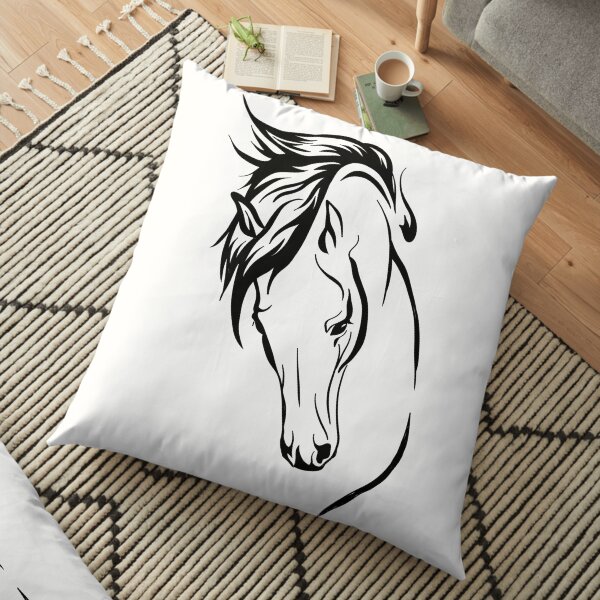 Horse Art Floor Pillow