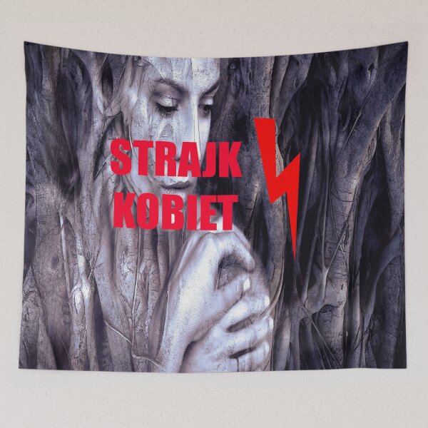 Item preview, Strajk Kobiet Woman Red Lightning Bolt designed and sold by oxoxoxo.