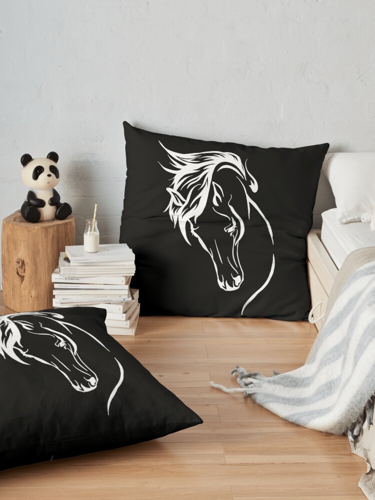 Alternate view of Horse Art Floor Pillow