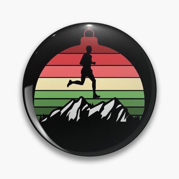 Item preview, Christmas Mountains Ornament - Male Runner designed and sold by HeatherPore.