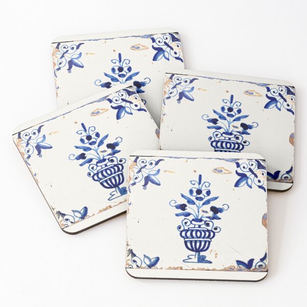 Item preview, Distressed Shabby Chic Tile Pattern designed and sold by The Mysterious Domain Alyne Whiteswan Fine Art Prints and Merch.