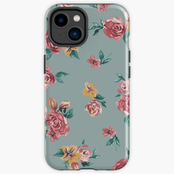 Vintage Floral Blue iPhone Tough Case