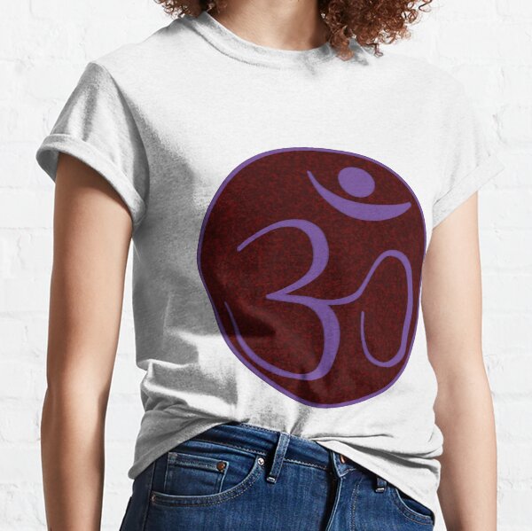 OM Logo v1 - Purple on Red Classic T-Shirt