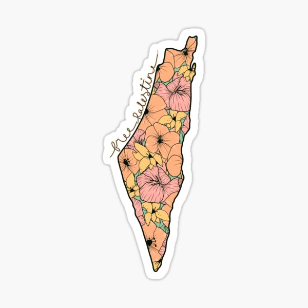 Artikel-Vorschau von Free Palestine - Palästina-Aufkleber, floraler Menschenrechtsaufkleber, Palästinenserrechte, designt und verkauft von DrawnbyHan.